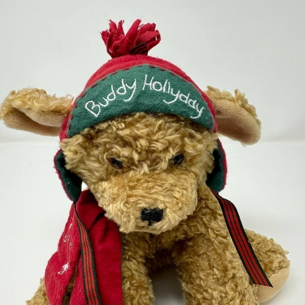 Hallmark 2002 Buddy Hollyday 9" Plush Holiday Christmas Dog Bunnies by the Bay - Picture 2 of 14